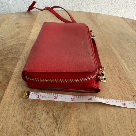 Furla 2 in 1 Zippy Wallet Pouch Crossbody Red Bag - Picture 12 of 12